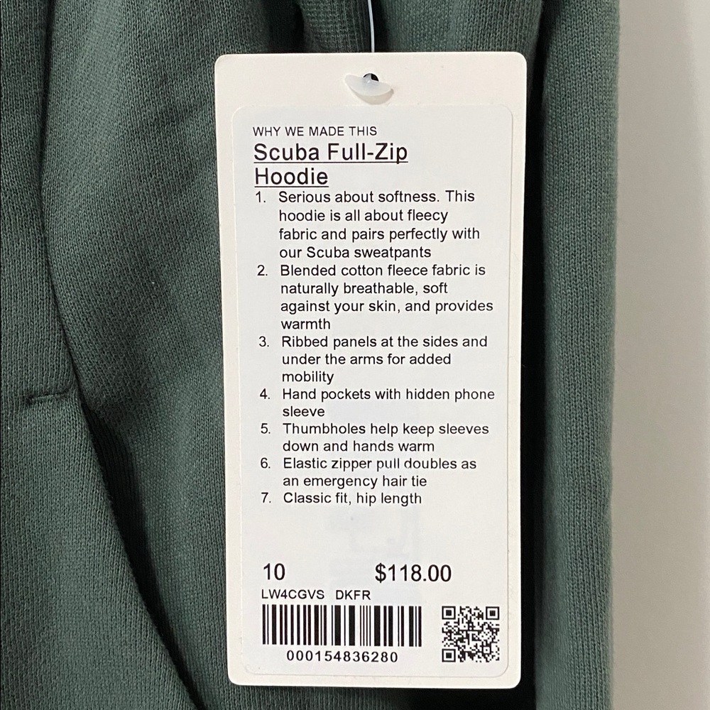 NWT Lululemon scuba full zip hoodie 10 - Picture 9 of 13